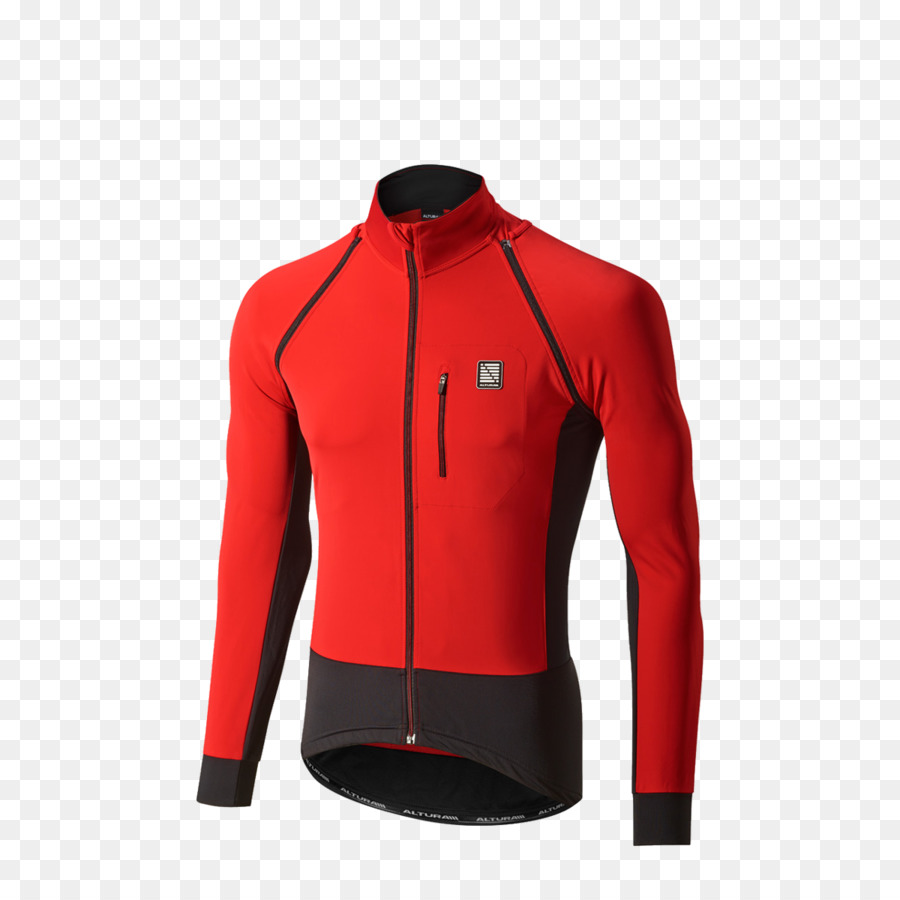 Jacke, T-shirt, Windjacke Fahrradbekleidung - rote Jacke