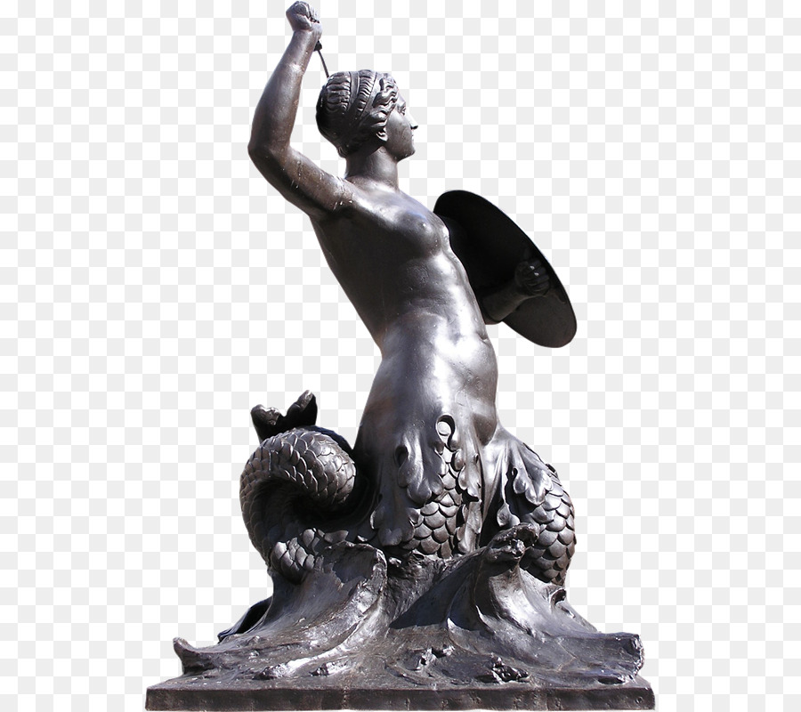 Dalla Colonna di sigismondo Sirena Leggenda della Sirena scultura in Bronzo - no ag
