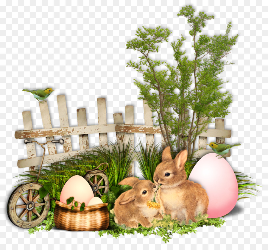 Osterhase Ostern palm Inländischen Kaninchen Urlaub - Gott segne