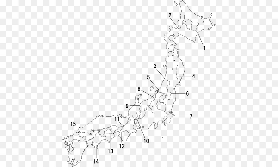 Mappa vuota Giapponese mappe Chūbu regione del Fiume - per lo studio individuale