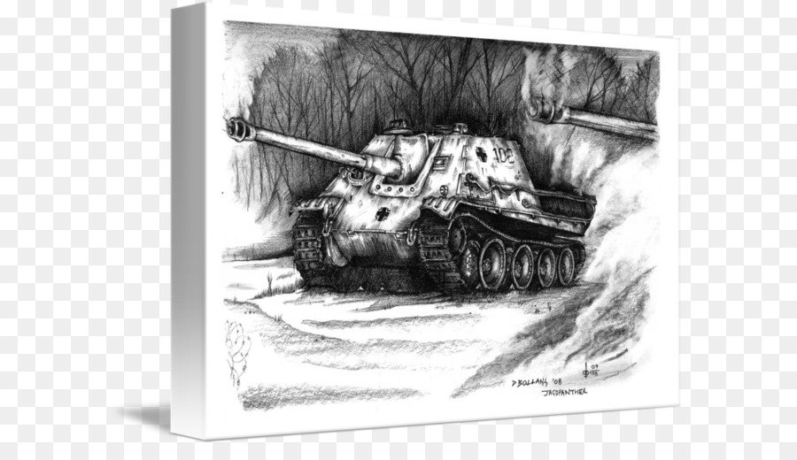 Tank destroyer Disegno Seconda Guerra Mondiale Jagdpanther - carro armato tedesco