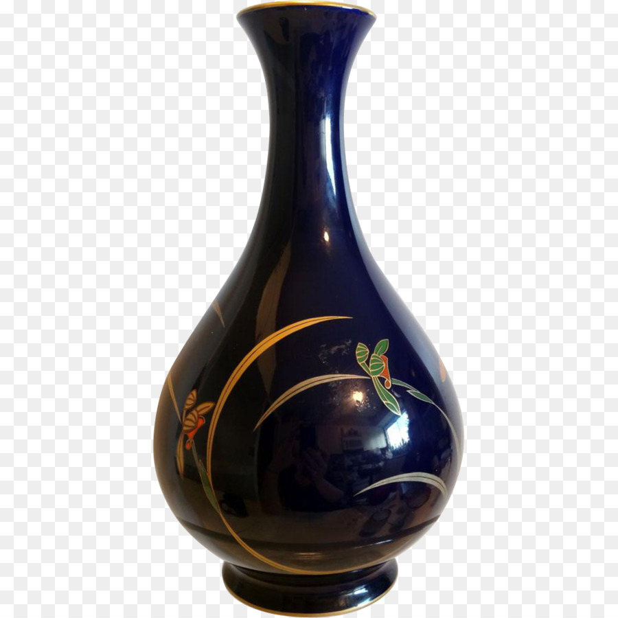Vase Keramik Glas Kobaltblau Keramik - Vase