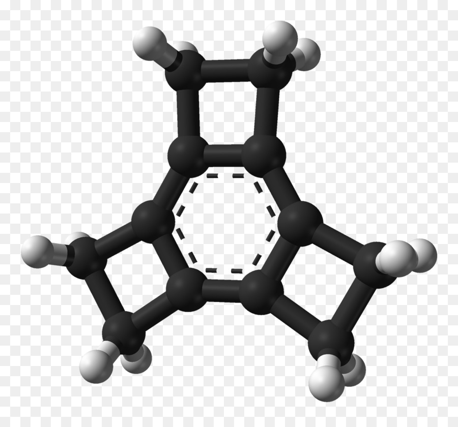 Tricyclobutabenzene Molecola di acido ftalico acido lunghezza di Legame Ball-and-stick modello - altri
