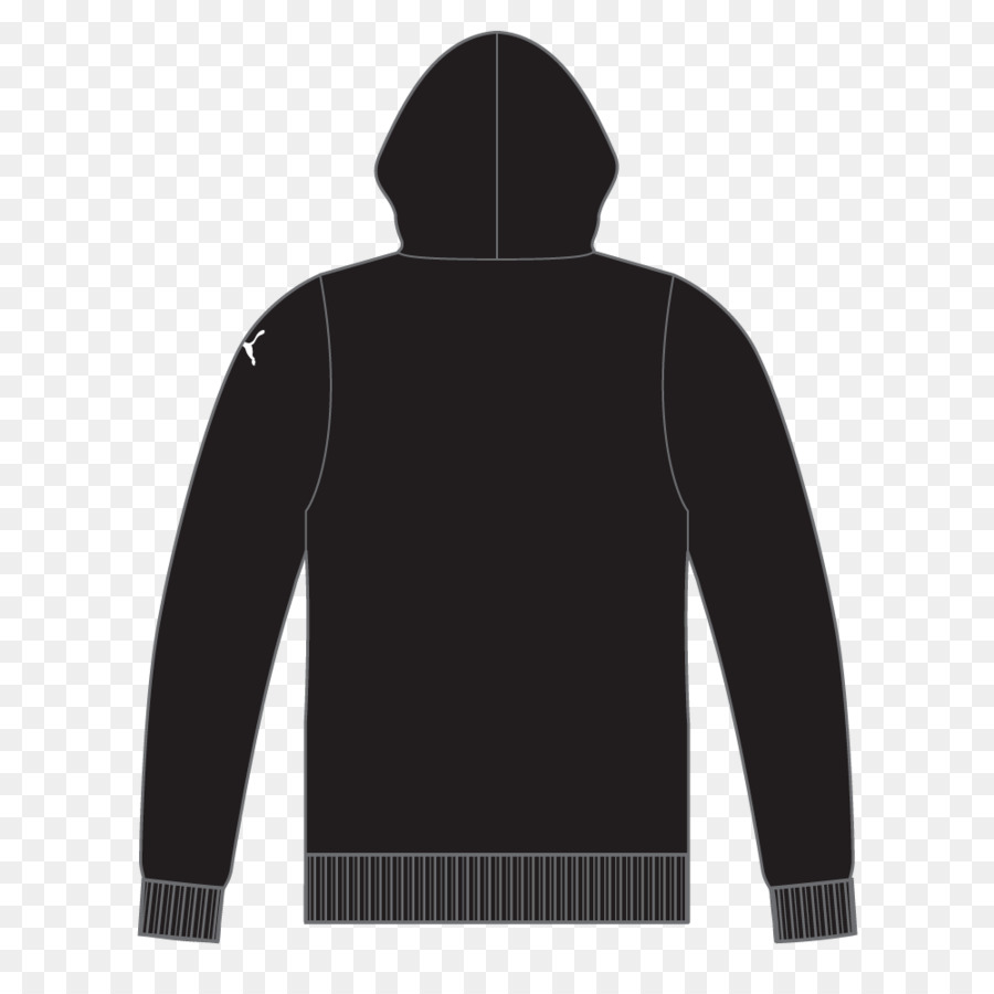 Hoodie Schulter Pullover - schwarz hoodie