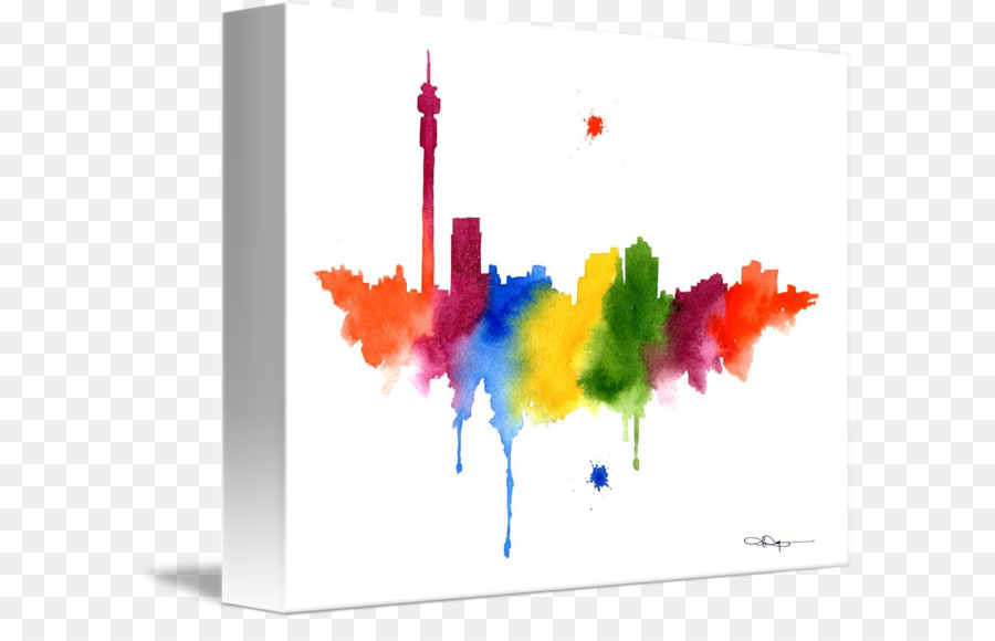 Johannesburg Kunst Grafik design Malerei Zeichnung - Johannesburg Skyline