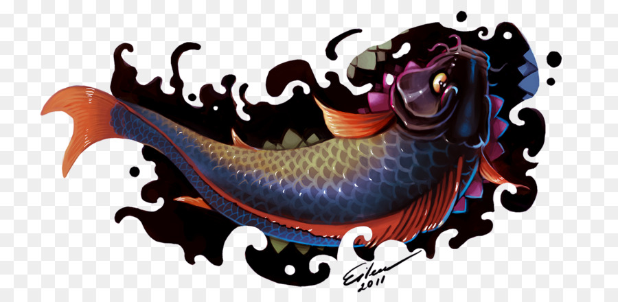 Cartoon creatura Leggendaria - koi pesce