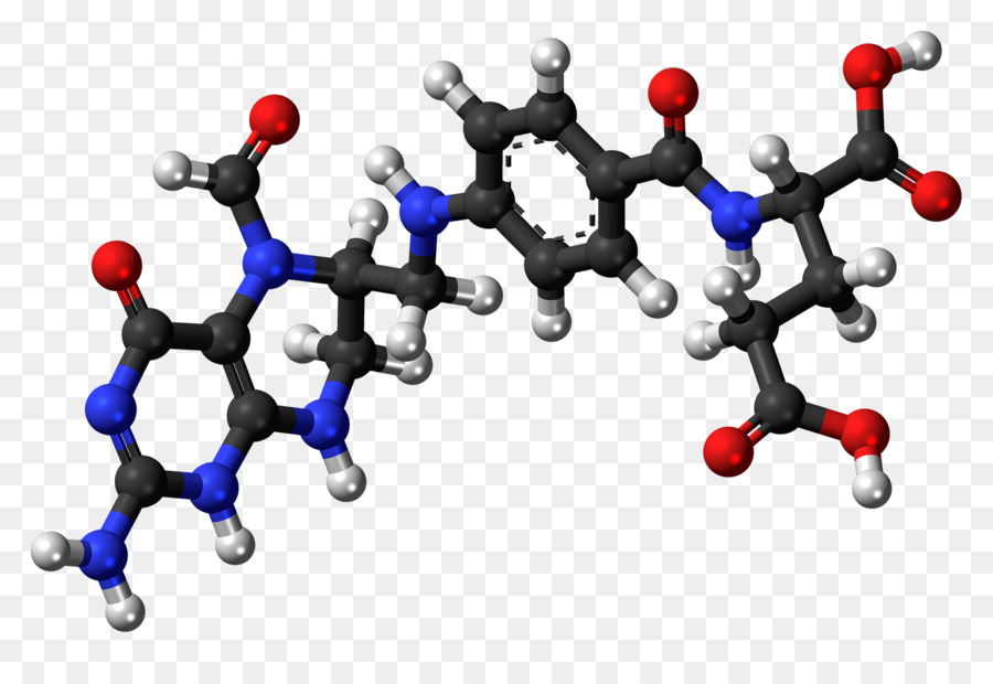 Folinsäure-Ball-und-stick Modell Methotrexat Arzneimittel Folsäure - Molekül