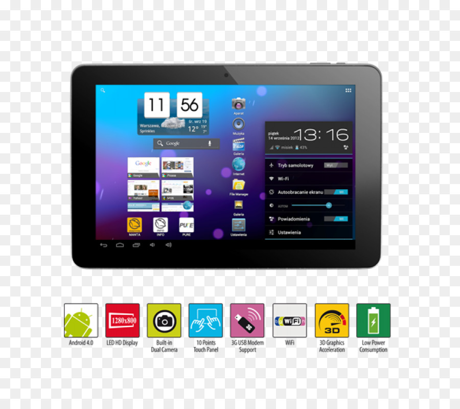 3G Android Tablet PC M. T. T. 3G Manta Computer Flash Speicher Karten - Android Tablet