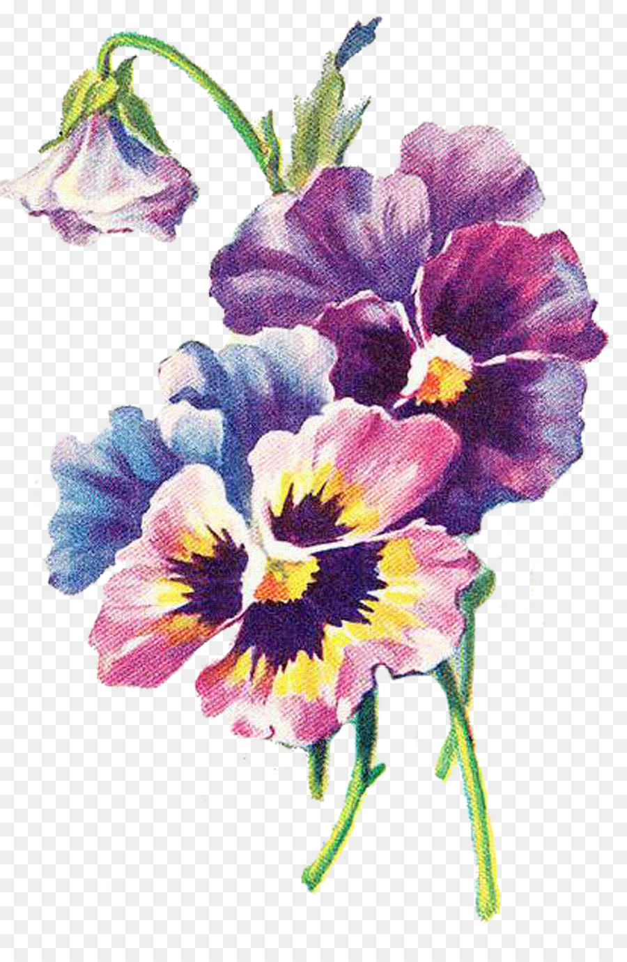 Floral-design-Kunst Pansy Decoupage - Design