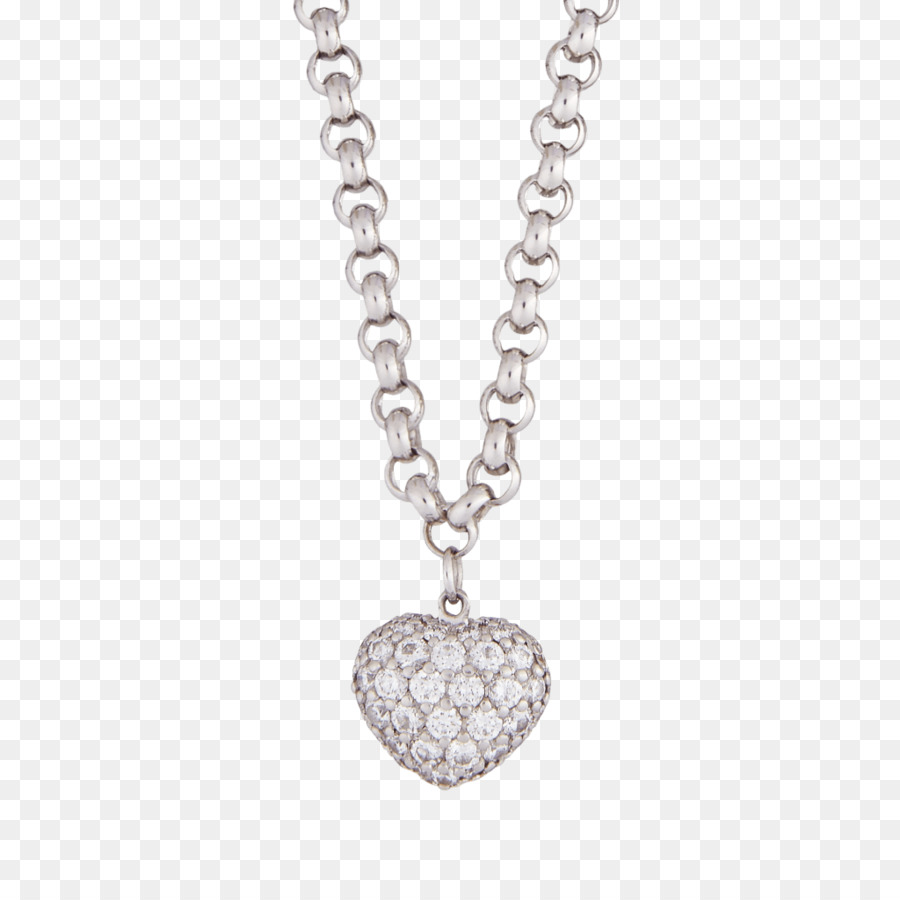 Medaillon Halskette Ohrring-Diamant-Gold - Halskette