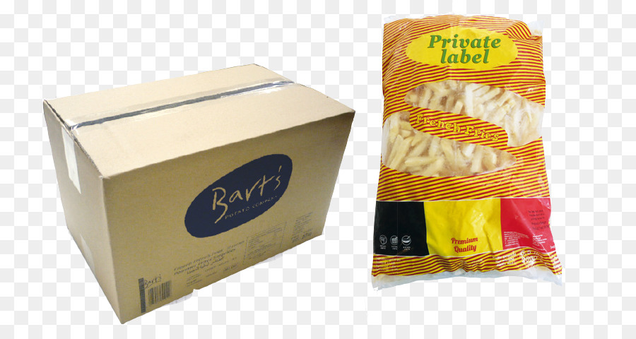 Box, Verpackung und Kennzeichnung Pommes Frites Karton Zutat - Keile