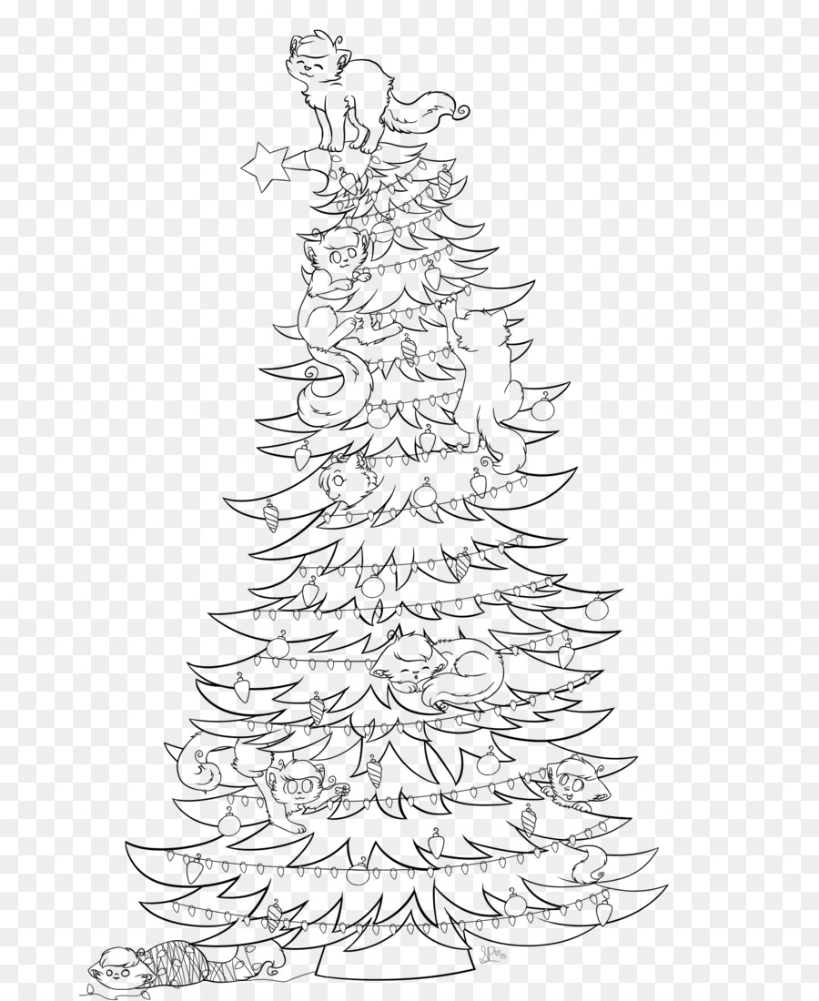 Fichte Weihnachtsbaum Tanne Kunst-Zeichnung - Weihnachtsbaum