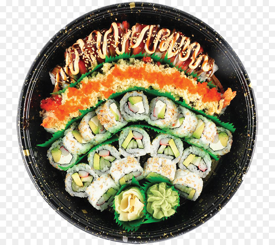 California roll Sushi Gimbap Vegetarische Küche Essen - Meeresfrüchteplatte