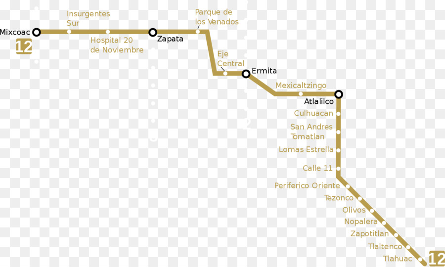 Rapid transit Valentin Campa Bahn Tlaltenco Mexico City Metro Line 12 - Zug
