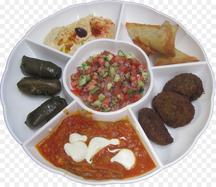 Indische Küche, komplettes Frühstück, Falafel Meze Küche des Nahen Ostens - Frühstück
