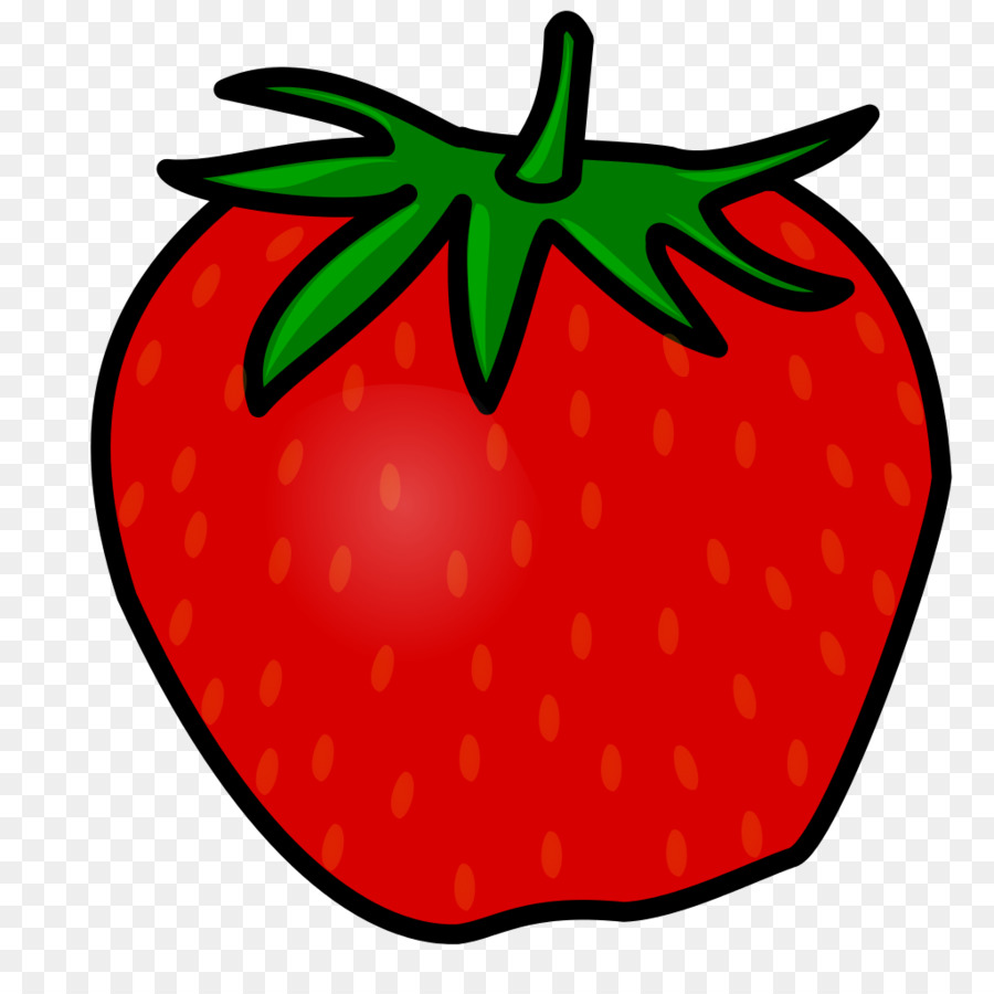 Obst clipart - gemalt Erdbeere