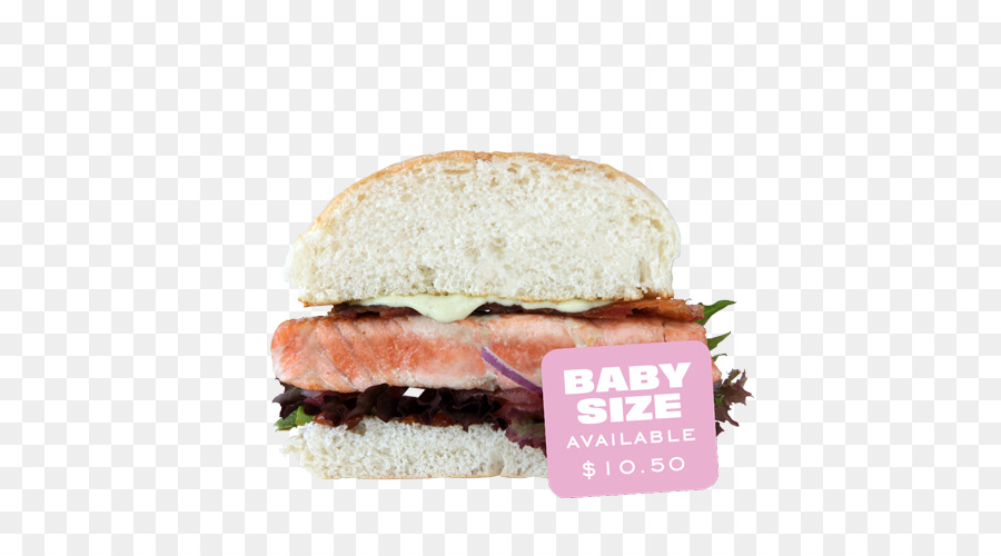 Lachs-burger Schieberegler, Frühstück-sandwich-Hamburger Buffalo burger - Schinken
