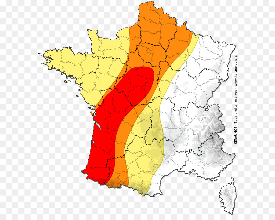 Frankreich, Karte, Linie, Baum Tuberkulose - Frankreich