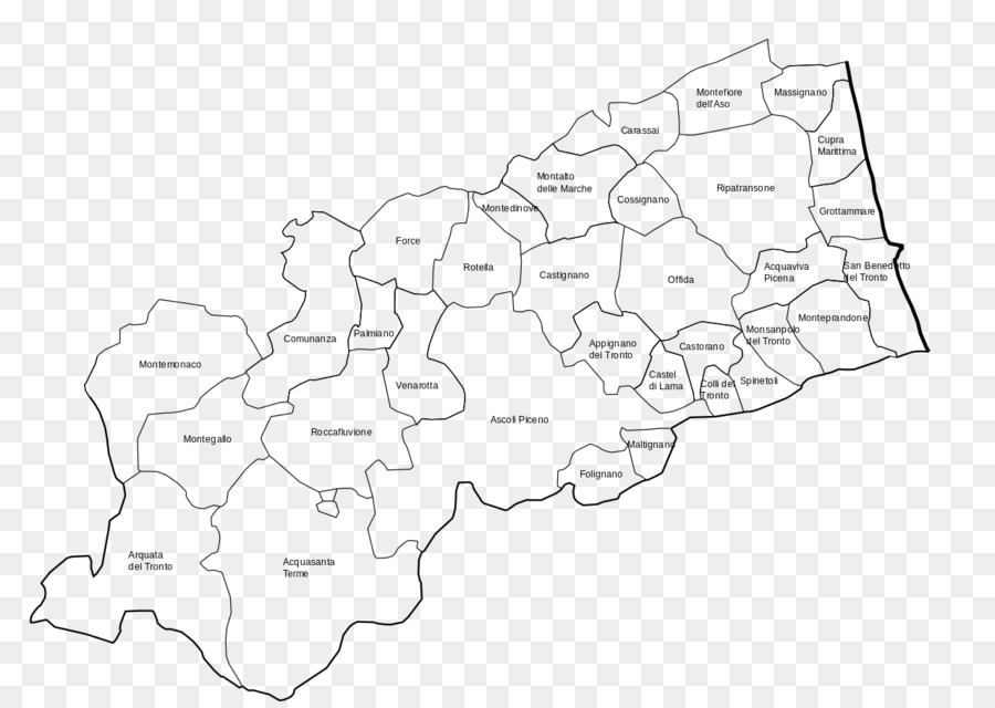 Provincia di Ascoli Piceno Locator mappa - mappa