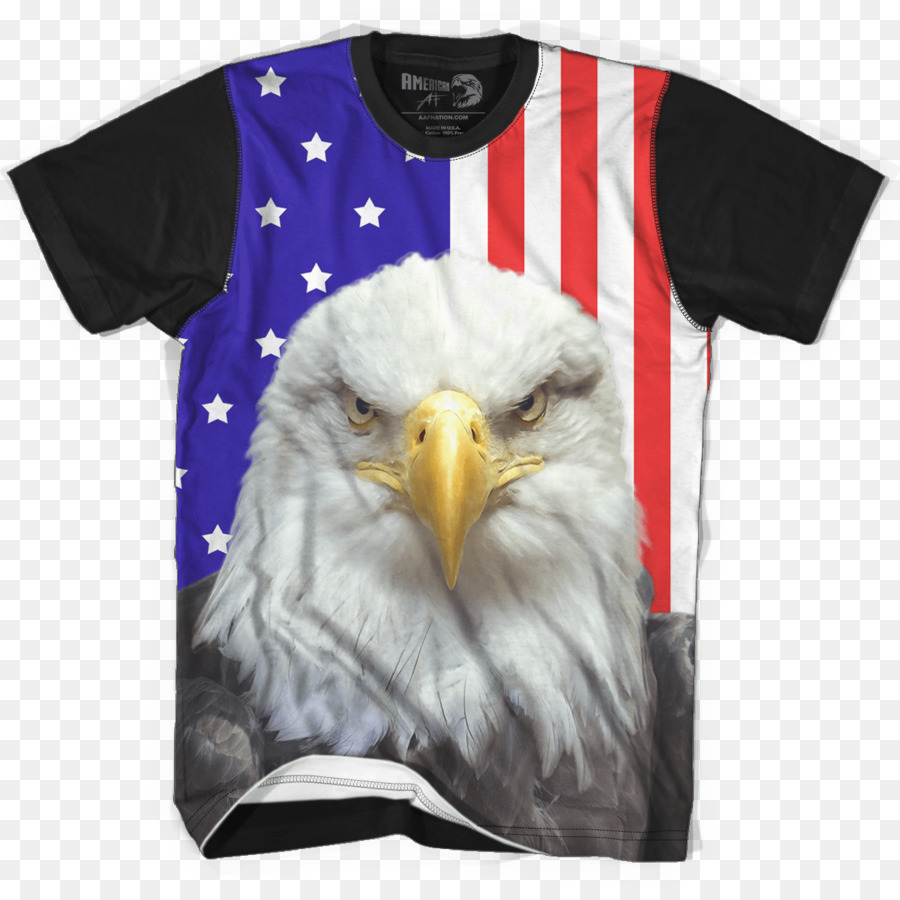 Bald Eagle T-shirt Bianca degli Stati Uniti, cestino - Maglietta