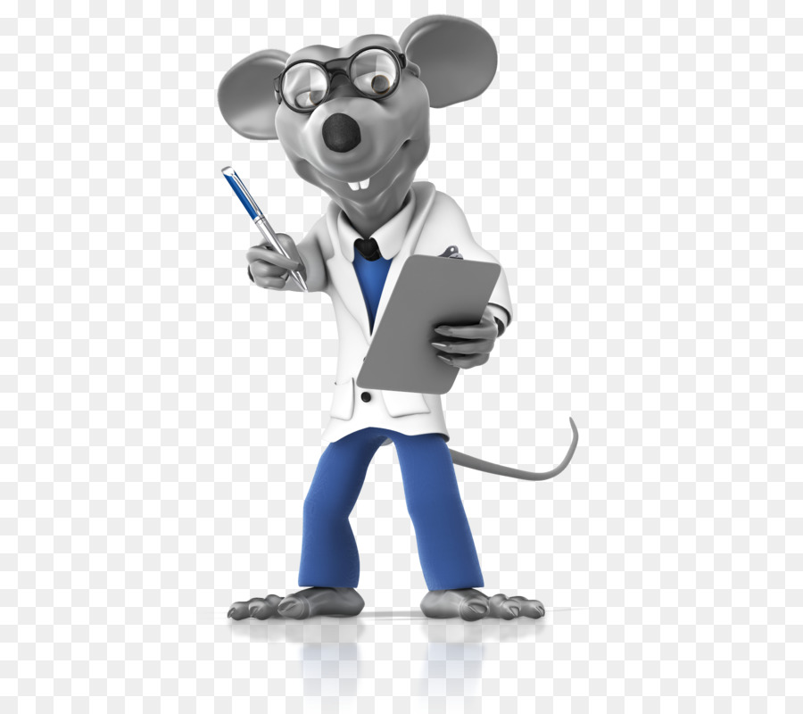 Mikrofon Cartoon-Maskottchen - Labor Ratten