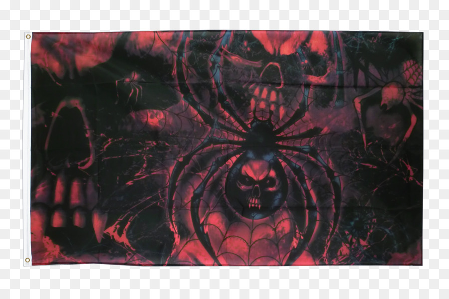 Spider-Flag Symmetrie Totenkopf-Muster - Spinne