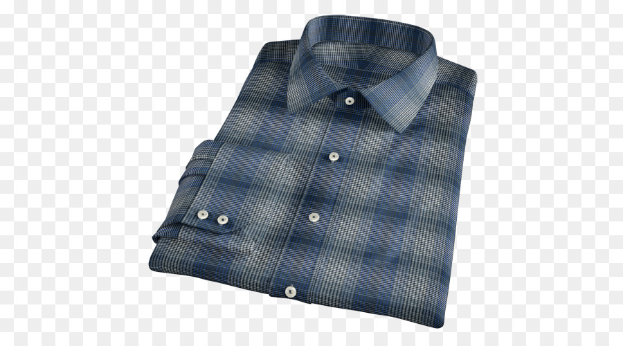 Camicia Tartan Bottone del Colletto Manica - camicia
