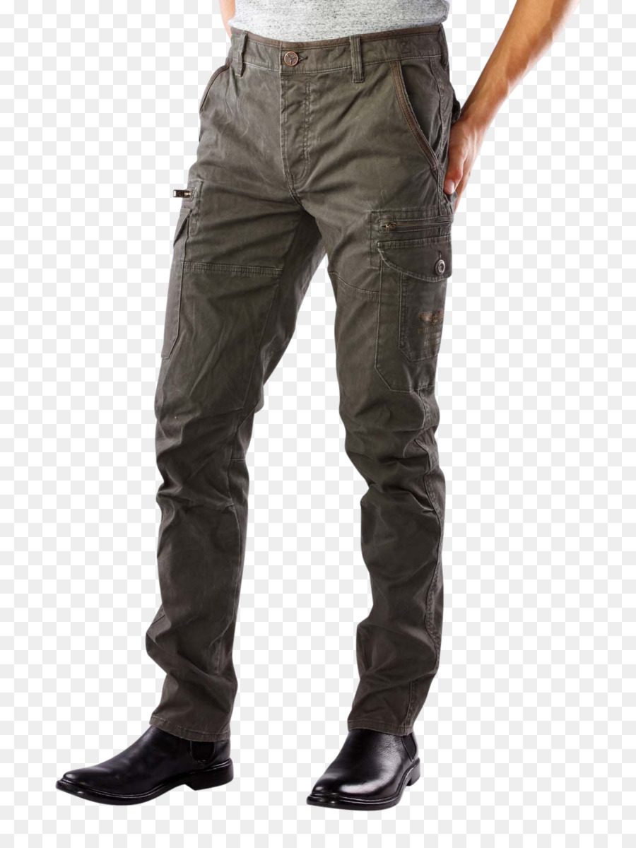 Jeans pantaloni Cargo in Denim Khaki - pantaloni cargo