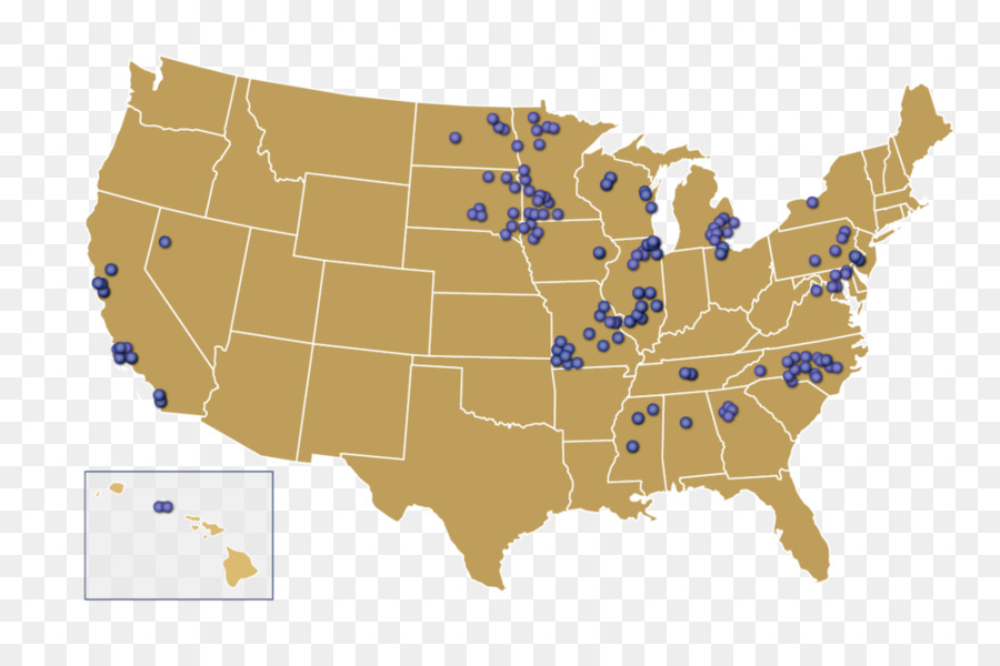 Vereinigten Staaten World map Wandtattoo - Vereinigte Staaten