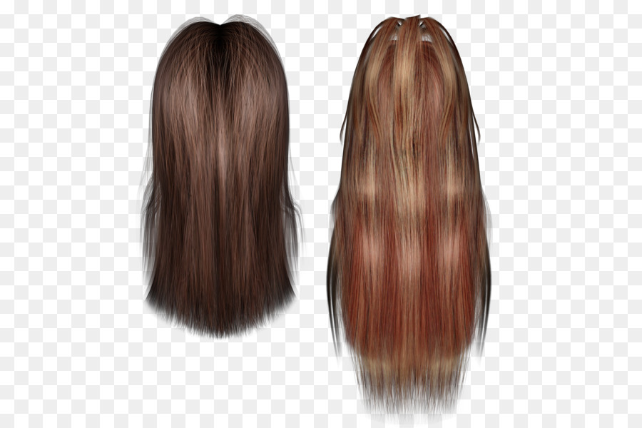Perücke Braune Haare, Lange Haare - Haar