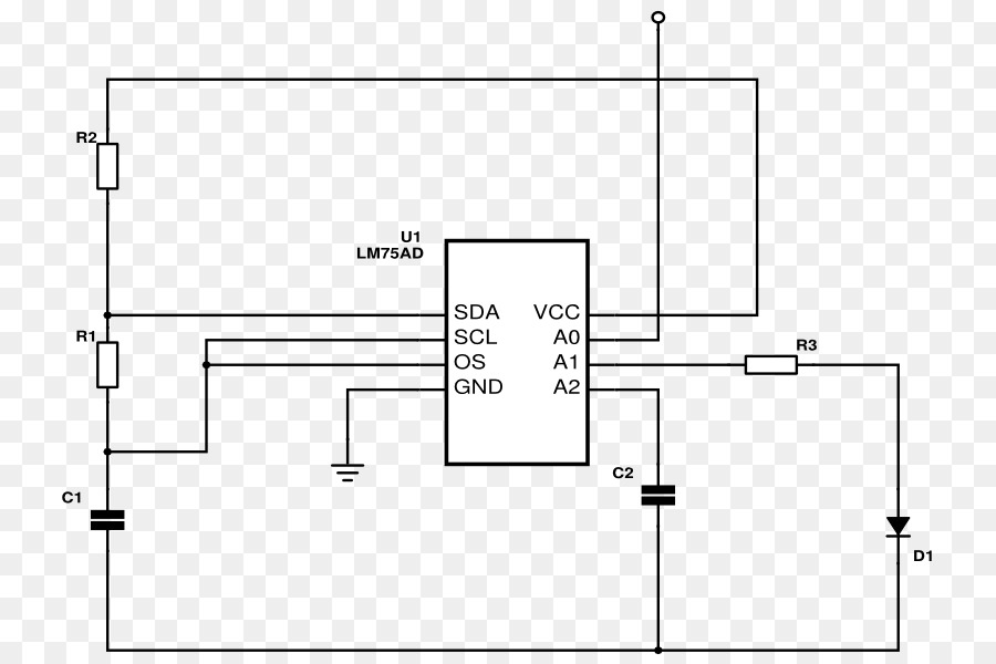 Disegno tecnico Diagramma - Circuito LED