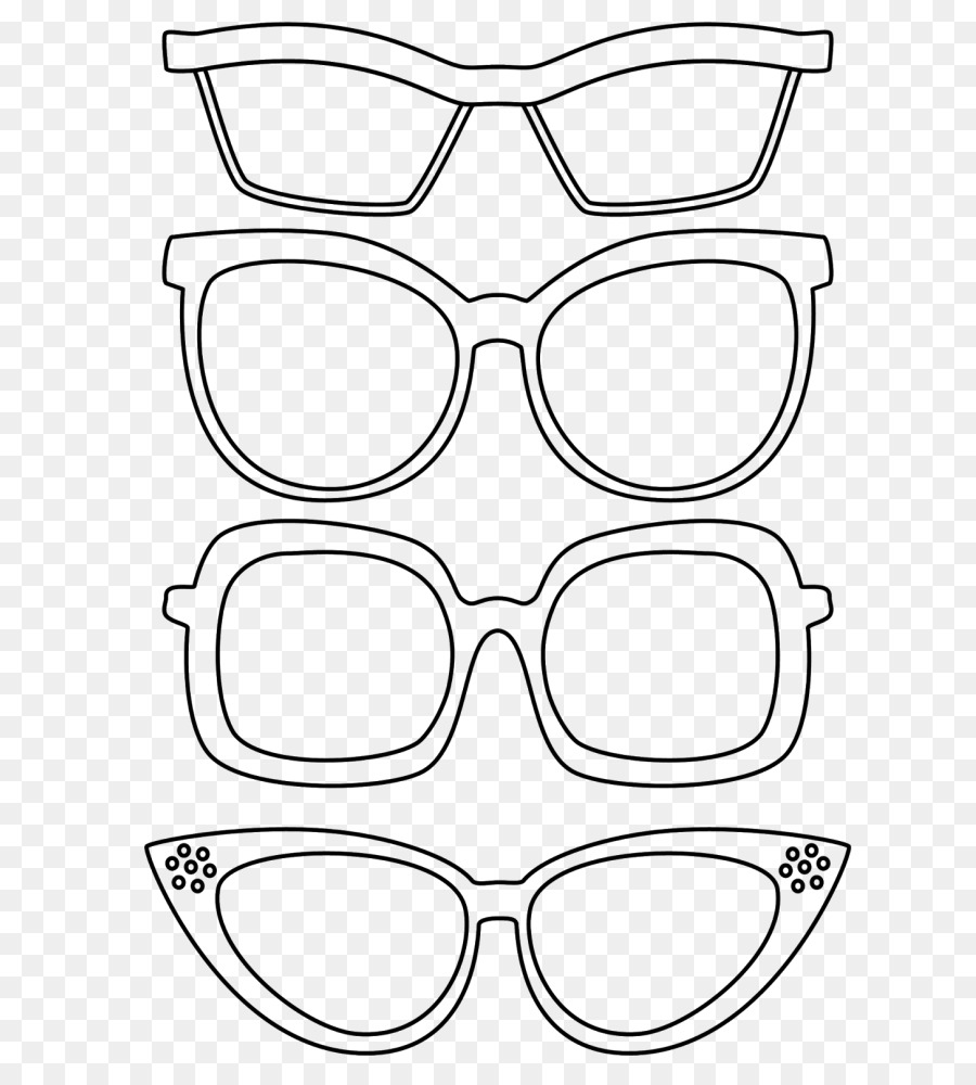 Sonnenbrille Malbuch, Kind, Cat eye Brille - Brille