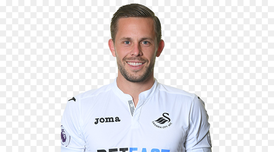 Jordi Amat Swansea City A. F. C. 2017-18 Premier League giocatore di Football T-shirt - criniera sana