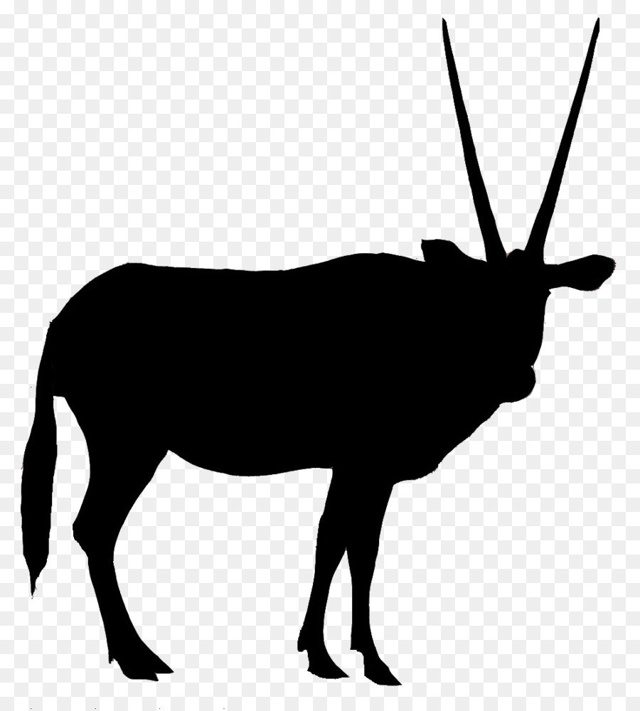 Antilope Oryx Gazelle Silhouette Clip art - Silhouette