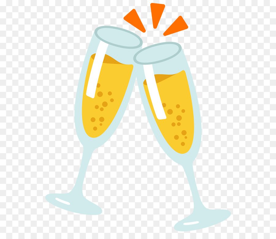 Emoji con un bicchiere di Champagne bicchiere di Vino - emoji