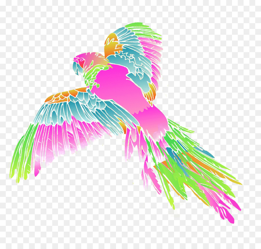 Parrot Feather Papier Hochzeit Kleid - Papagei