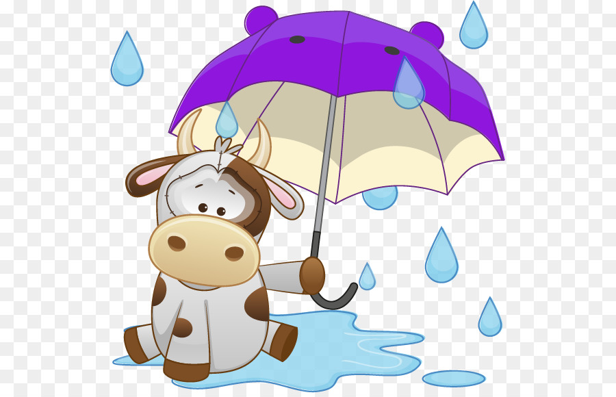 Rinder clipart - Regenschirm Cartoon