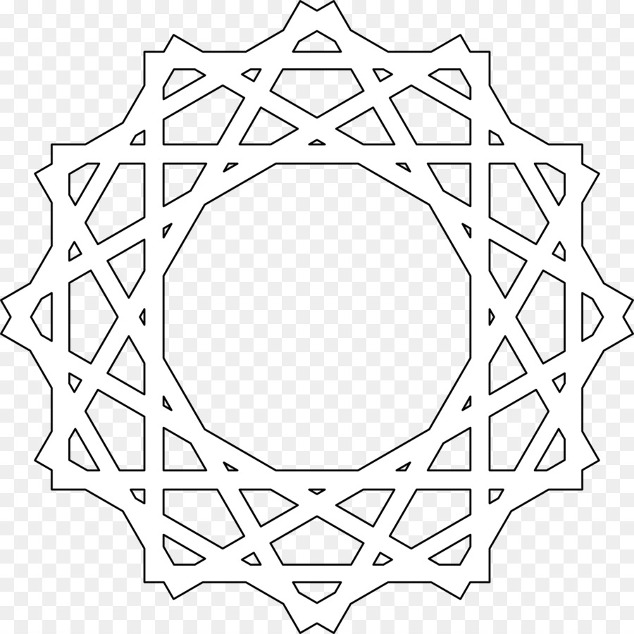 Islamica motivi geometrici Ausmalbild arte Islamica Mandala - bambino
