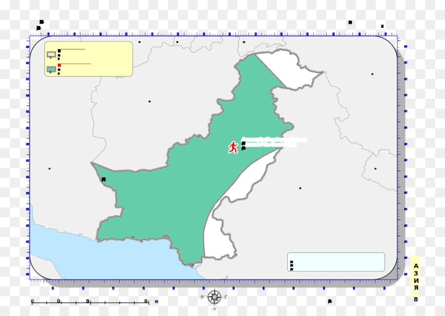 Mappa di raccolta Ovest del Pakistan Mondo - mappa