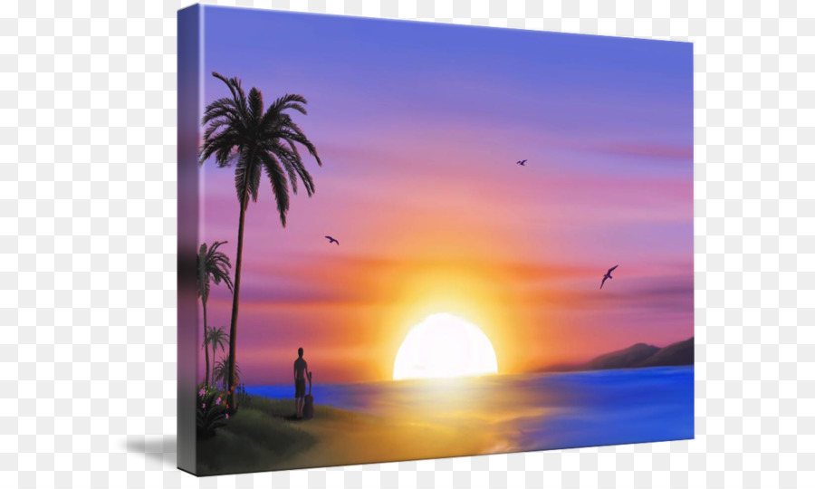 Desktop Hintergrundbild Meer Computer Progress M-06M Urlaub - Sonnenuntergang am Strand