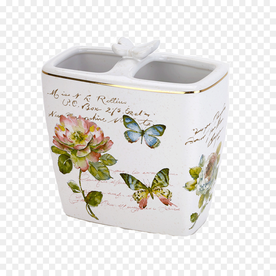 Handtuch Badezimmer Butterfly WC Bürsten & Halter Blumentopf - Schmetterling