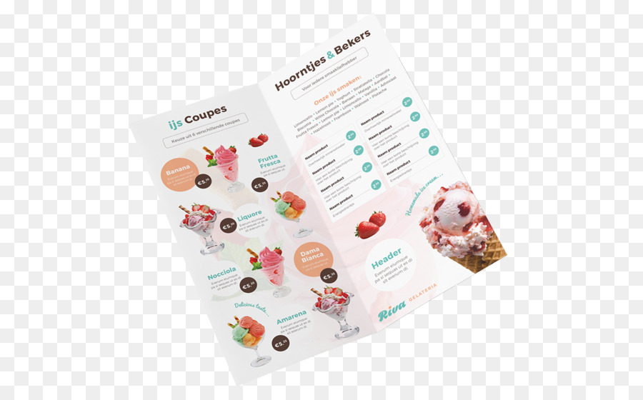 Marke Broschüre Schriftart - Eis Menü