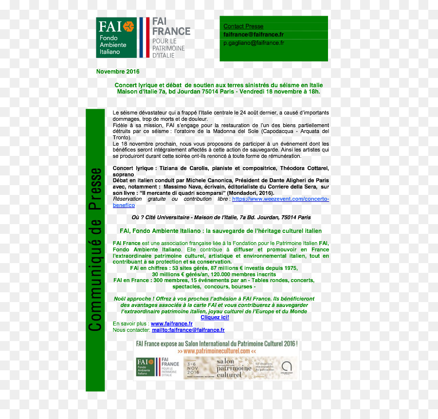 Fonds Für Die Italienische Umwelt Document Area M Schriften - tabellen