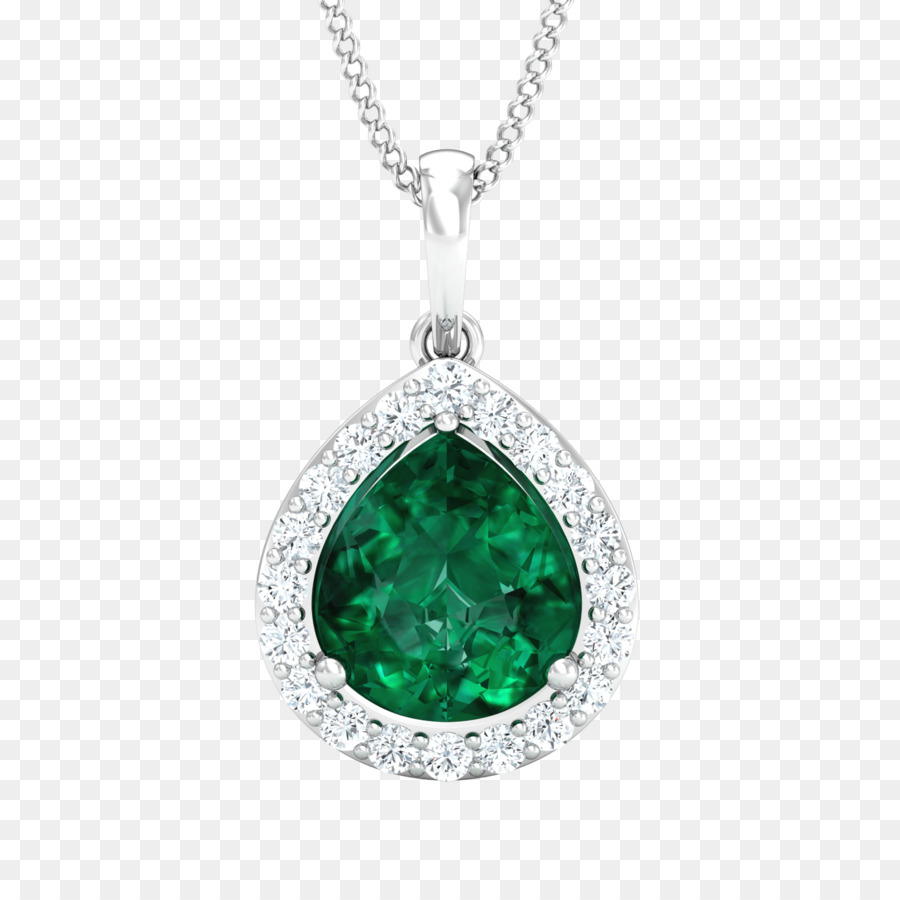 Ohrring Schmuck Halskette Emerald Charms & Anhänger - Schmuck