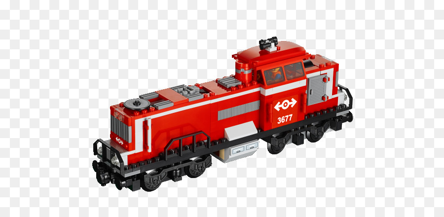 Red Cargo Train - LEGO CITY 3677