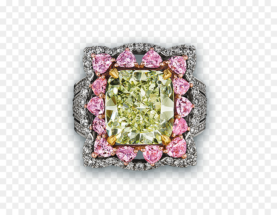 Orecchino Gioielli anello di Fidanzamento con Diamante - diamante verde