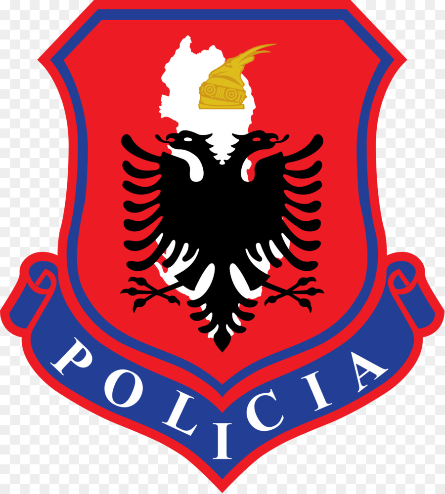 Flagge von Albanien in der albanischen Unabhängigkeitserklärung der albanischen Polizei - Flagge