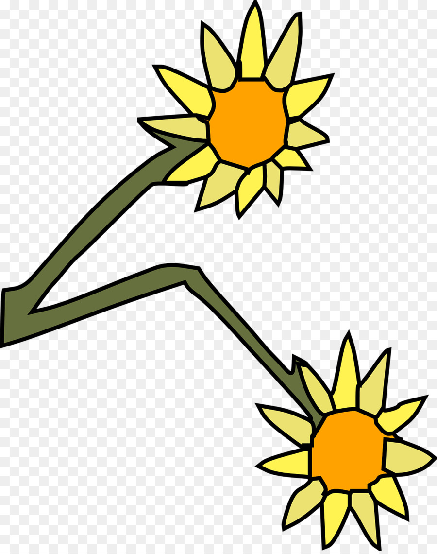 Chung hướng dương màu Vàng Cắt hoa Clip nghệ thuật - hoa