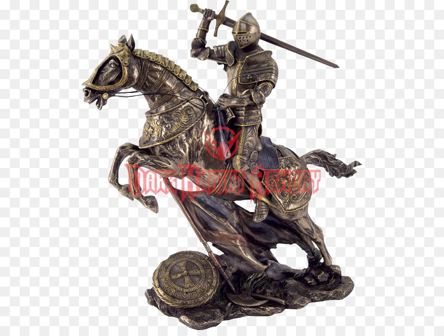 Reiterstandbild Mittelalter Bronze-Skulptur Ritter - Ritter