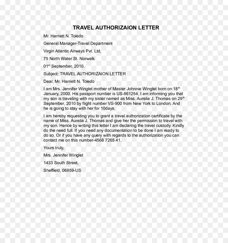 Lettera di Copertura del Resume Documento di invito a Nozze - visto passaporto